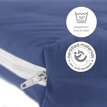 Roba - 0269 Matelas de Lit Voyage Bleu Fonce 120 x 60 cm