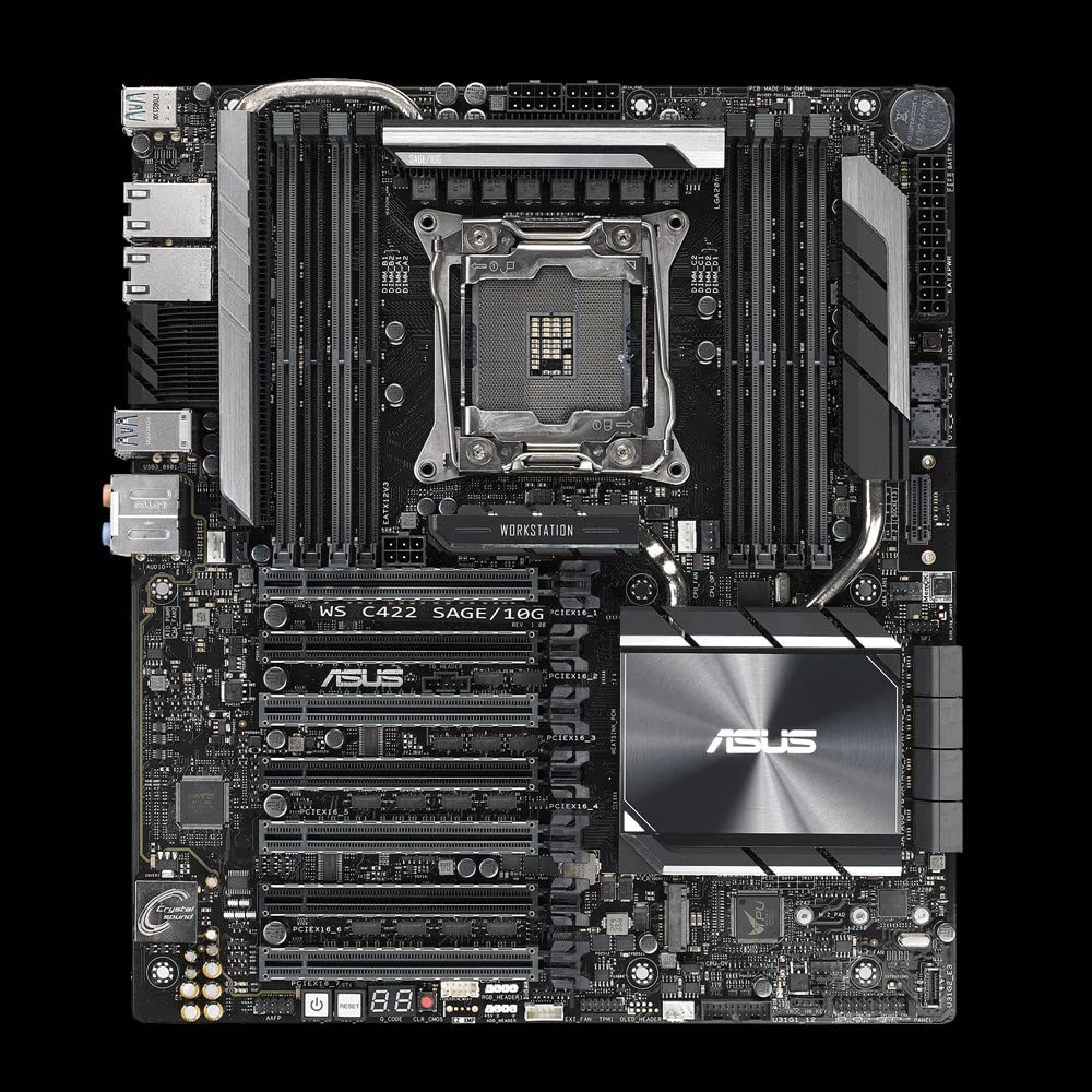 ASUS WS C422 SAGE/10G, Scheda Madre Intel, Slot DDR4, Nera