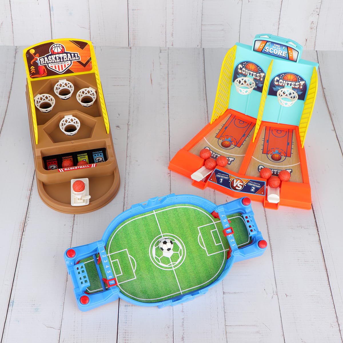 Power Ling CC Table Desktop Desk Games?5-Player, Mini Basketball Foosball Football Soccer, for Leisure Sports Reduce Stress