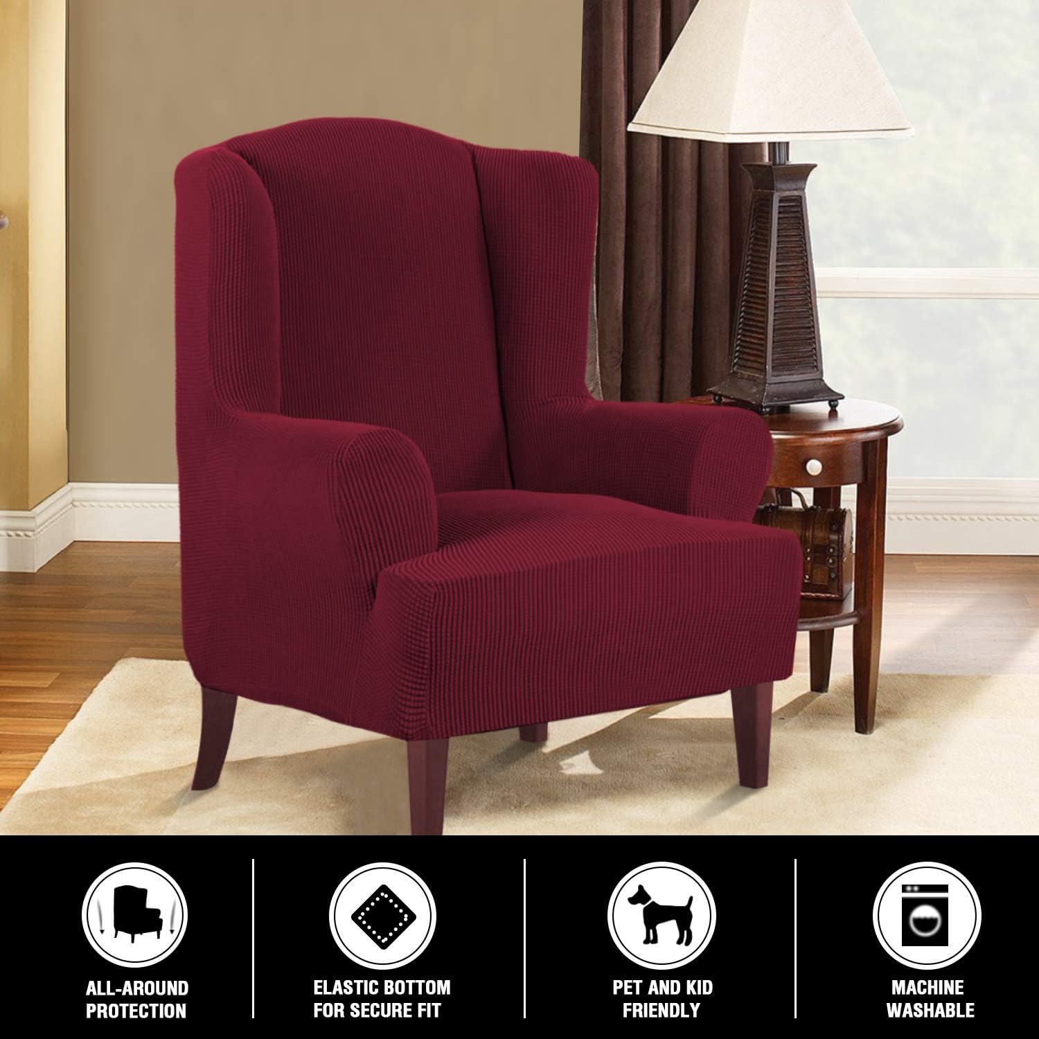 Buy High Stretch Wing Chair Covers Slipcovers Wingback Chair Slipcovers Wingback Chair Covers Furniture Cover Protector Buy High Stretch Wing Chair Covers Slipcovers Wingback Chair Slipcovers Wingback Chair Covers Furniture Cover Protector