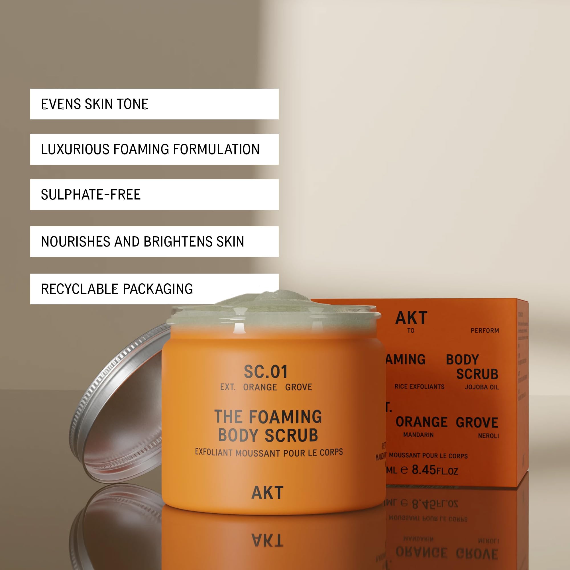 AKT, The Foaming Body Scrub SC.01 Orange Grove 250 ml