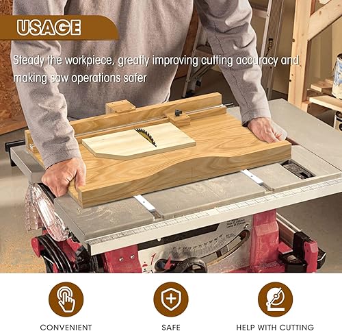 Miniatura 6 de Kit de trineo de sierra de mesa de corte transversal con un folleto guía específico para construir tu propia sierra de mesa para un trabajo de
