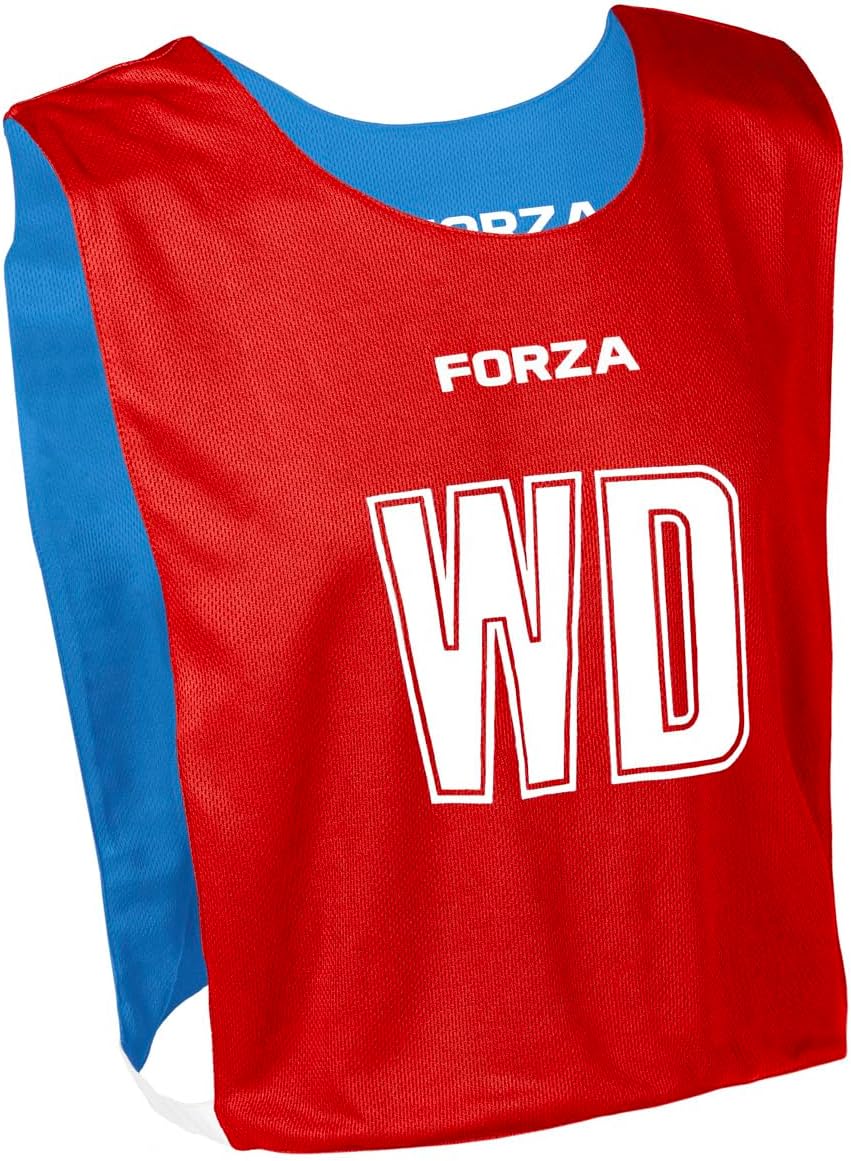 FORZA Pro Reversible Netball Bibs [Pack of 7] | 2-in-1 Design with 5 Color Combinations - Ideal for Schools & Sports Clubs