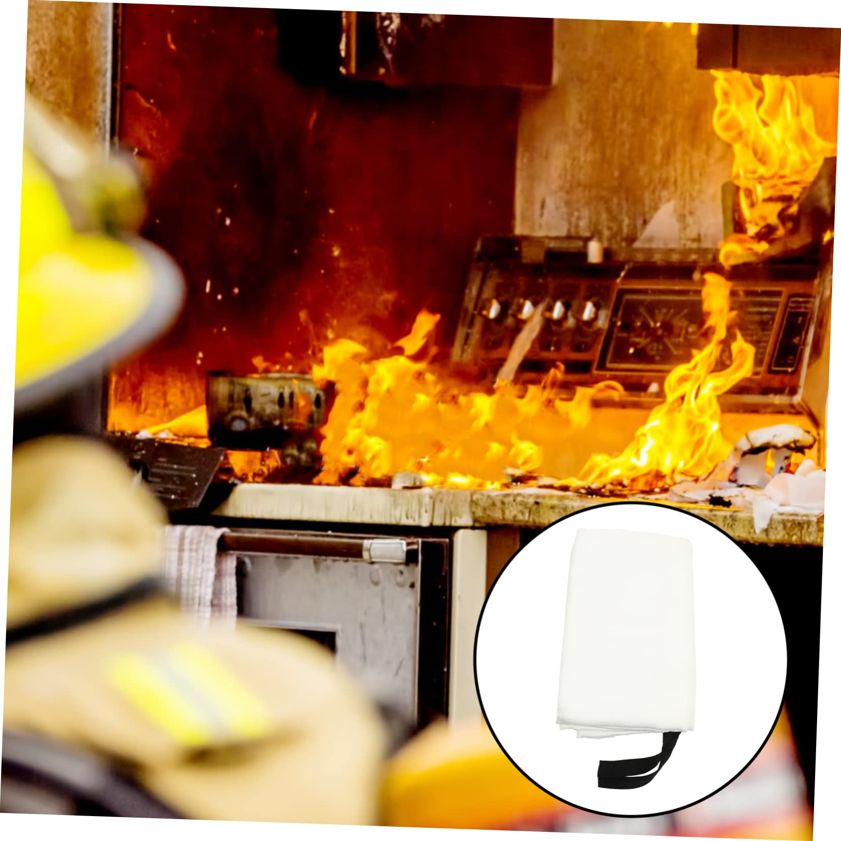 Anneome Manta Ignífuga De Emergencia 1.8m×1.8m De Fibra De Vidrio Resistente para Extinción De Incendios En Hogar y Camping Segura y Compacta