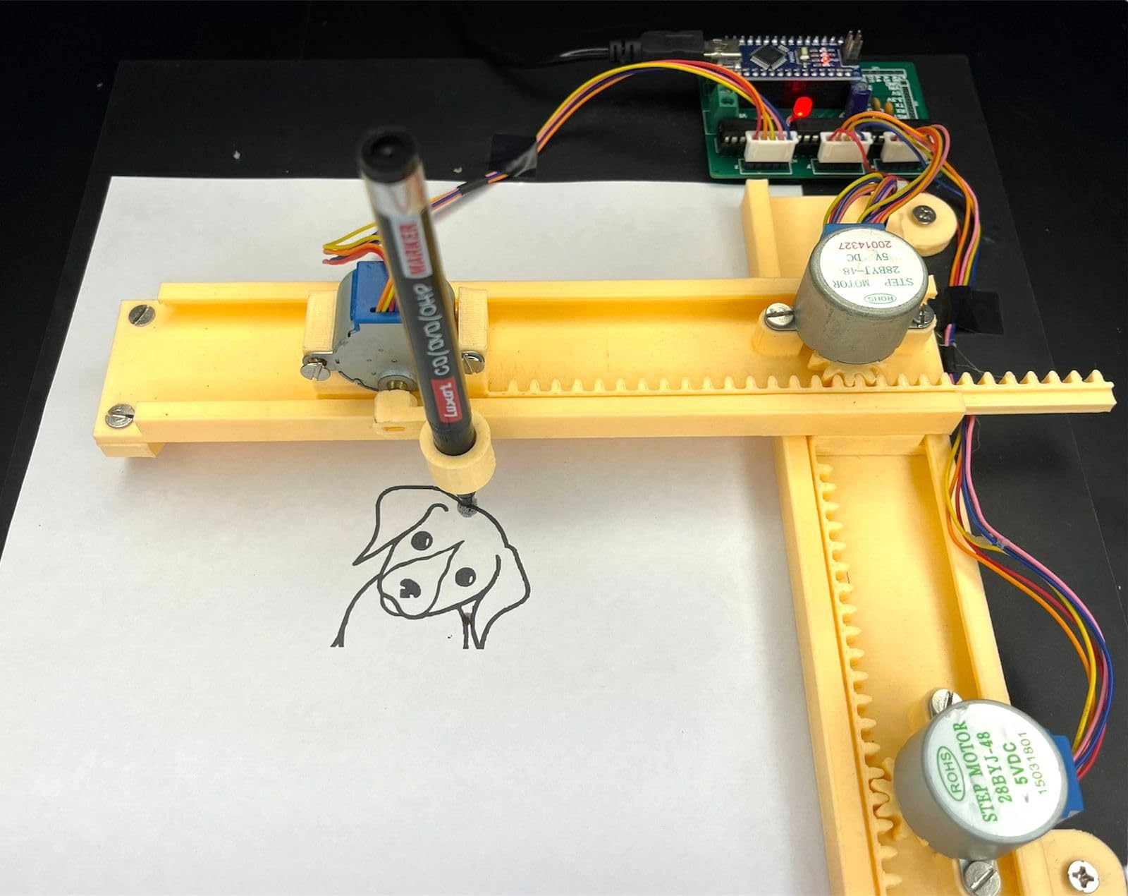 Auto Botix 3D Printed Mini CNC Plotter DIY Kit, 3D Printed Writing ...