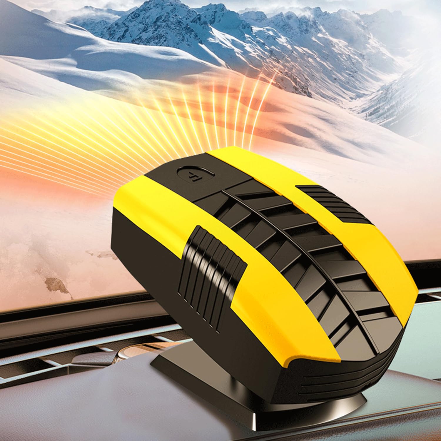 Chauffage de Voiture 12V 150W, Chauffage et Refroidissement Rapides pour Désembuage et Dégivrage de Pare-Brise de Voiture, Chauffage Voiture avec Rotation à 360° pour Voitures