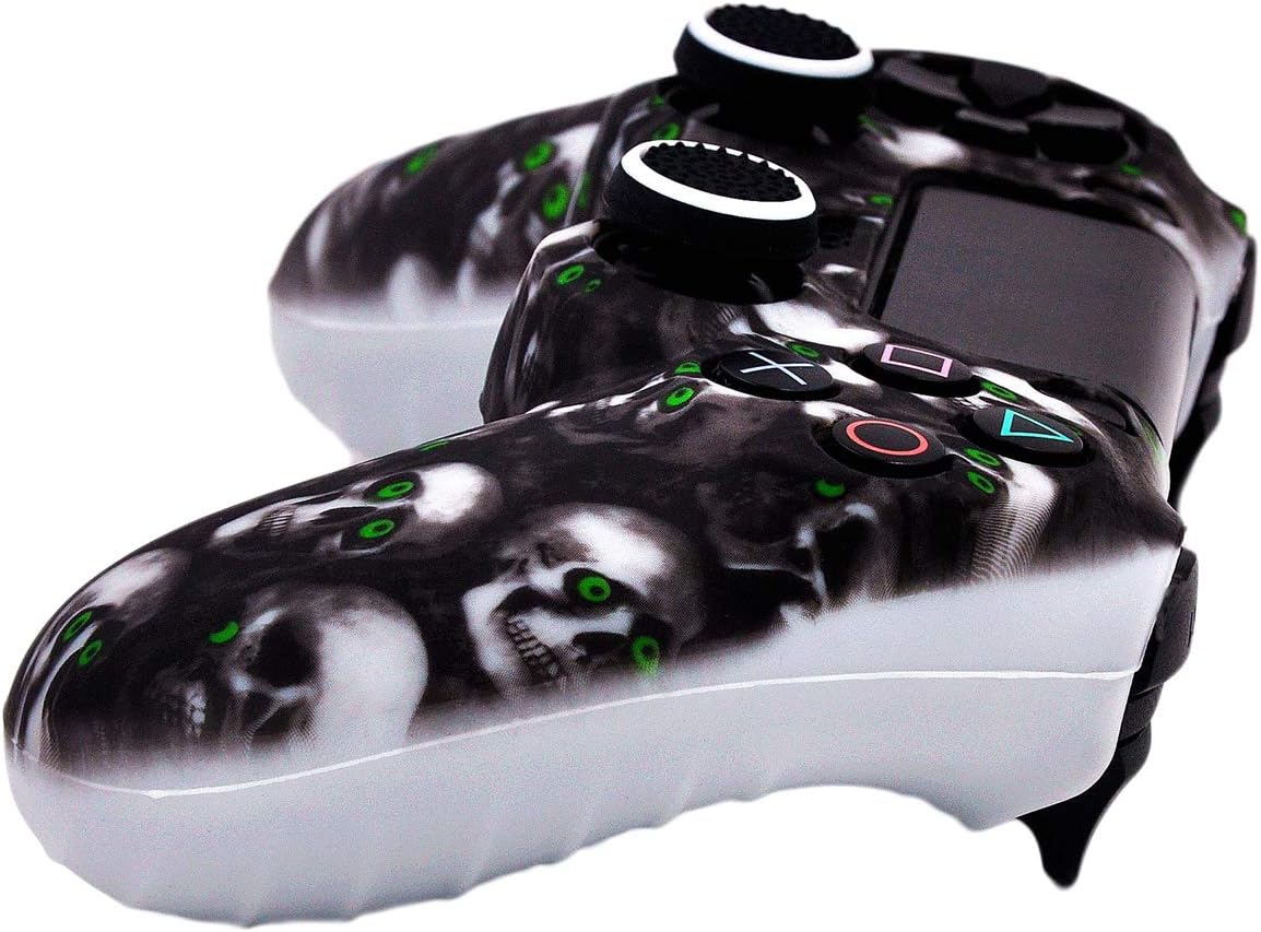 Taifond Anti-Slip Silicone Controller Cover Protective Skins for PS4/SLIM/PRO Controller (Skull 2.0)