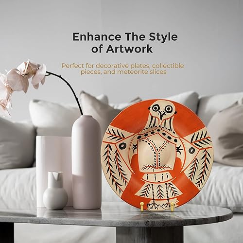 Miniatura 3 de TR-LIFE Soportes de platos para exhibición, soporte de placa de 6 pulgadas + soporte de marco de metal para imagen, plato decorativo, caballete de