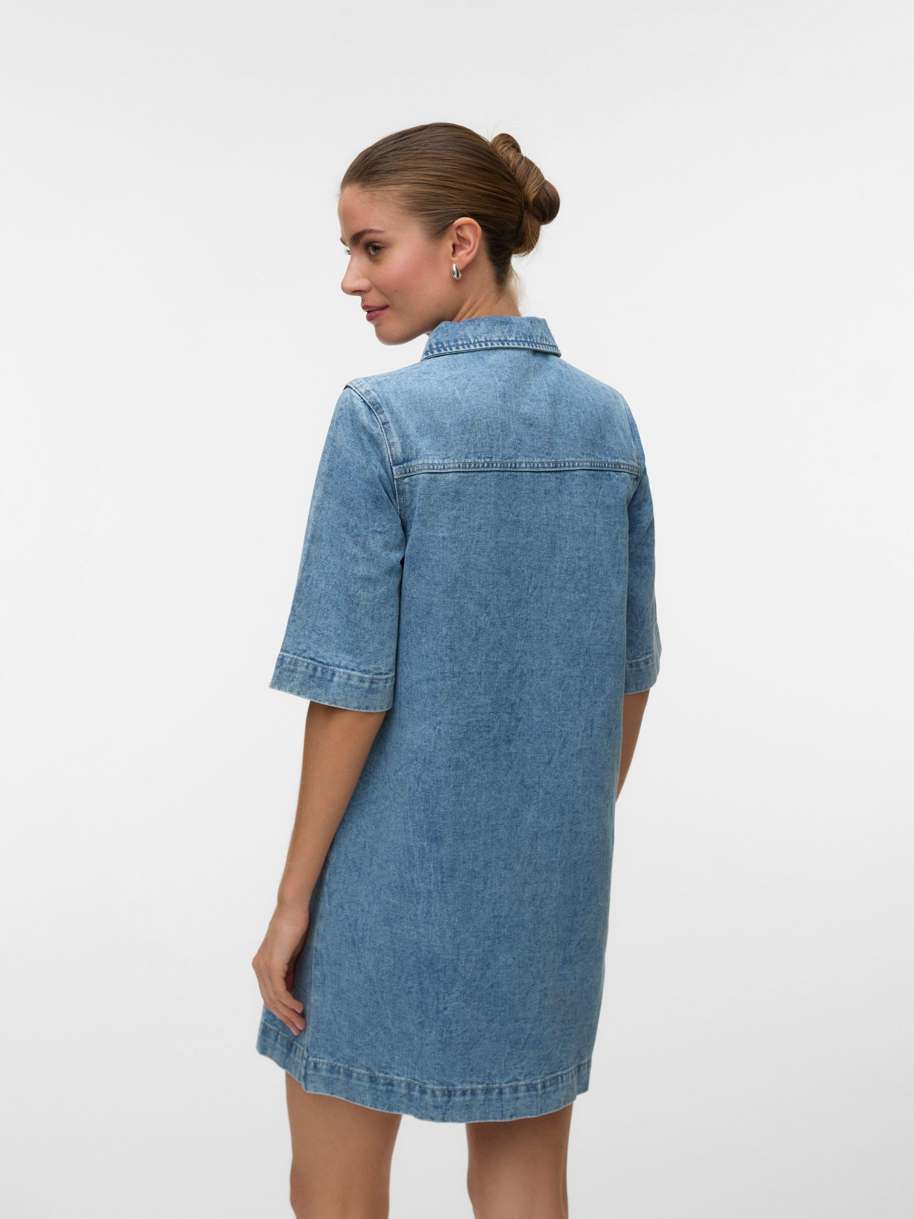 VERO MODA Female Jeanskleid VMFENJA Kurzes Kleid