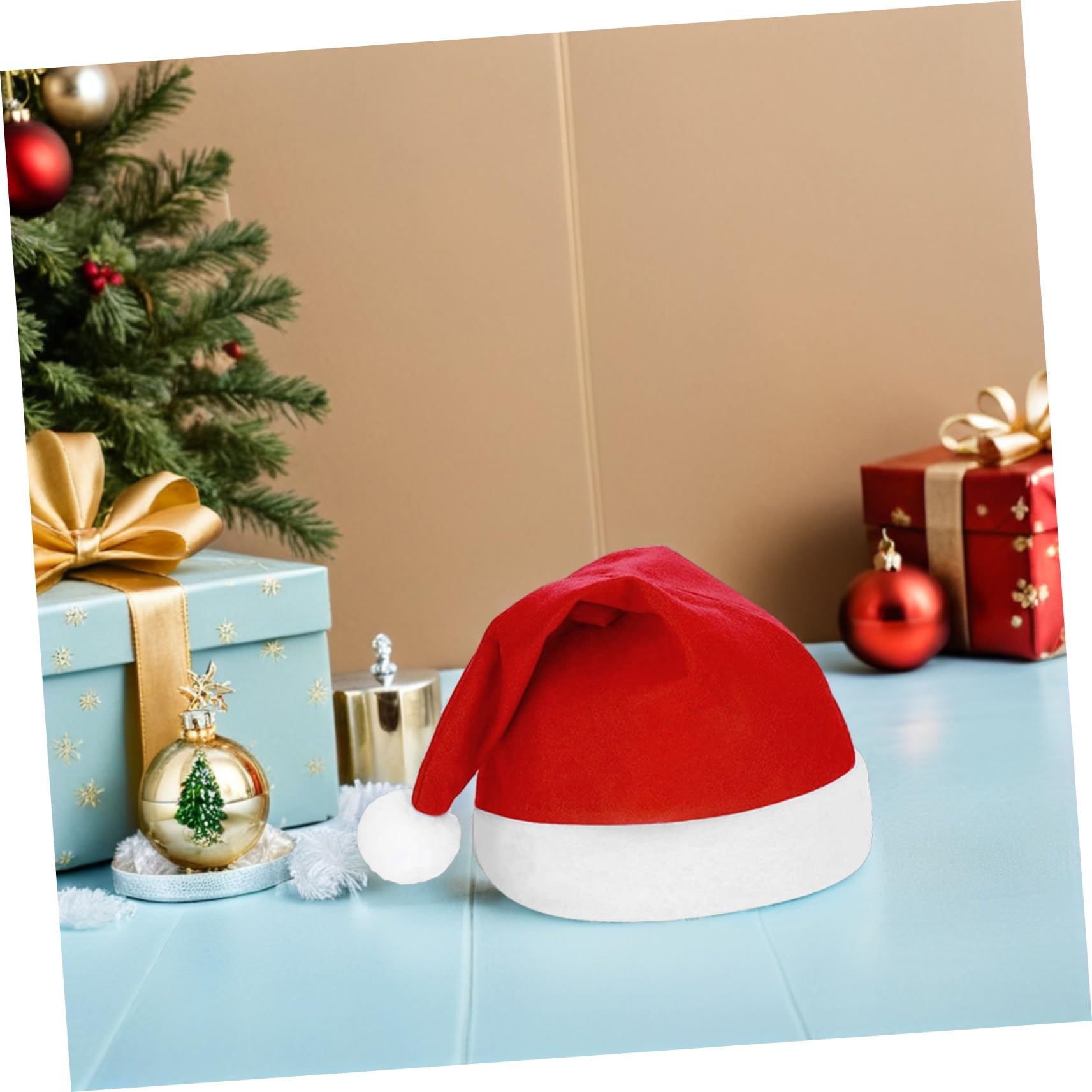 25 Stück Teiliges Weihnachtsmützen für Erwachsene Klassische Rote Santa Mütze mit Weißem Bommel Vielseitig Einsetzbar als Weihnachtsdeko und Partyaccessoire für Festliche Feiern