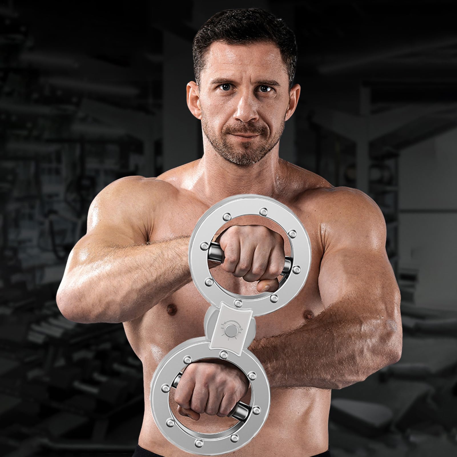 Edelstahl Trainingsgerät Einstellbar Armtrainer Handheld Grip Force Trainer Home Gym Armtrainer mit