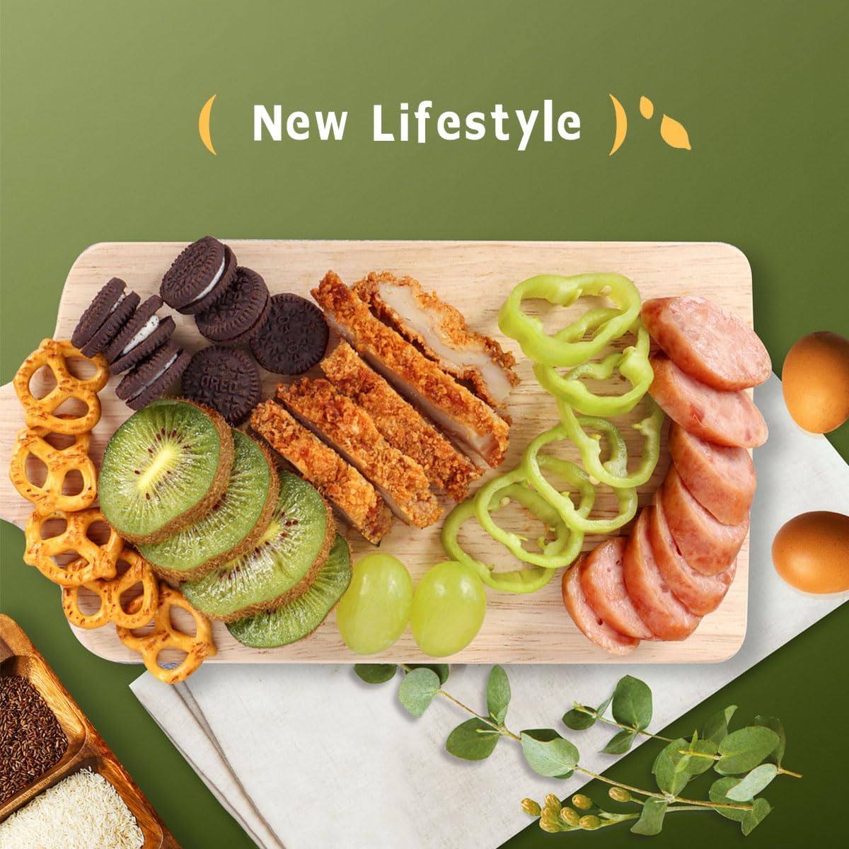 LZMS 4-Pack 13"x 5 1/2" Small Wood Serving Boards Set | Unfinished Wood Crafts with Handle | Mini Wooden Cutting Boards Bulk for Charcuterie,Cheese,Meat,Bread,Vegetabes & Fruits