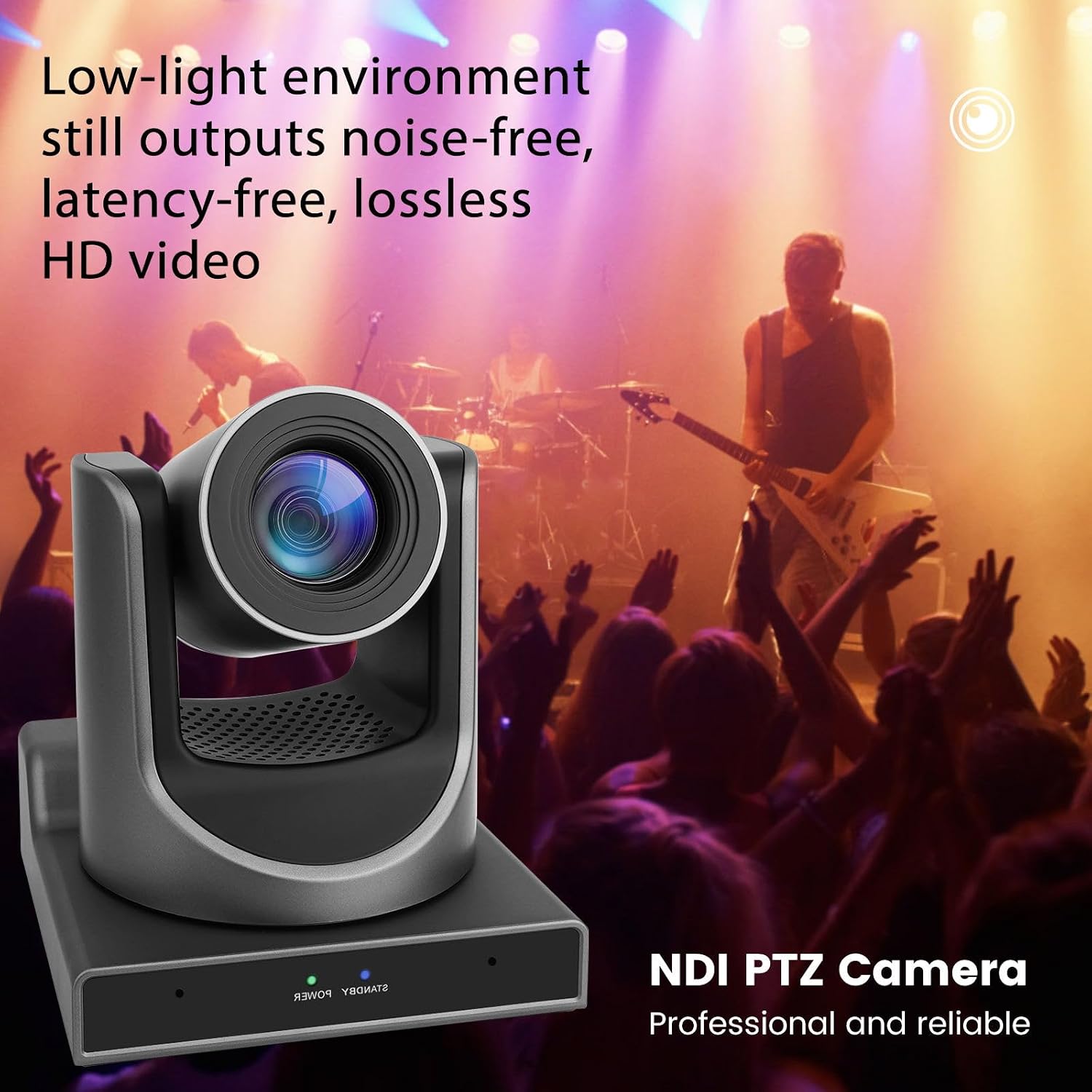 NDI PTZ Camera 20X Optical Zoom with AI Tracking, High-Speed PTZ/3G-SDI/USB/IP/HDMI/IP PoE for Church, Live Streaming, Education Events vMix OBS(Full NDI) image 4