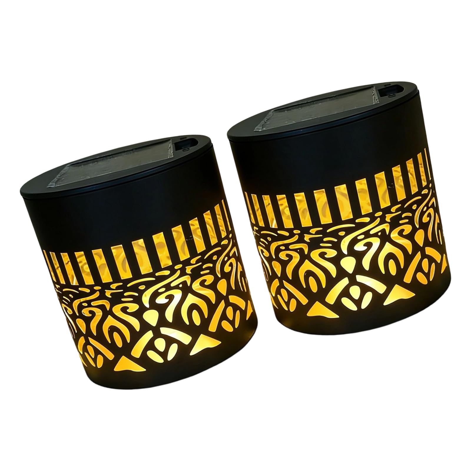 Kaeltsyn 2PCS Outdoor Solar Pathway Light Flower Pattern Landscape Light Texture for Yard Walkway IP65 Waterproof Rating Solar Garden Lights