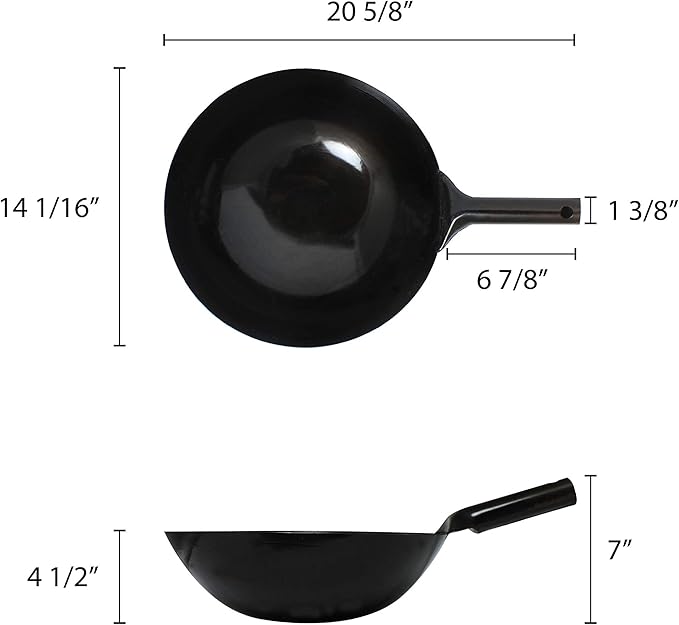 Wok de Hierro Fundido Thunder Group 14 Pulgadas miniatura 2