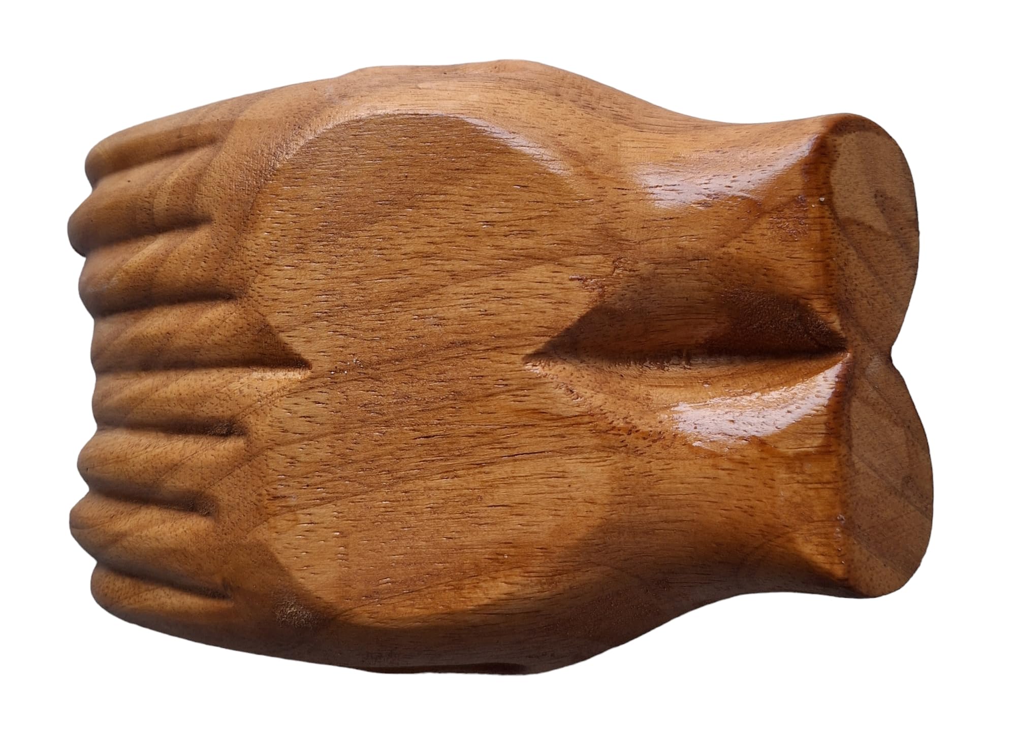 CleanPrince 2 Stück Holzschalen Hände, 175x125x45mm, braun, Ringschale Hochzeit Schlüsselschale Opferschale