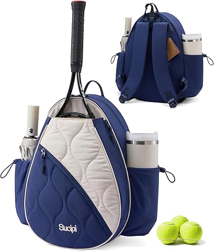 Miniatura 8 de Mochila de tenis Sucipi para mujeres y hombres, mochila para raquetas de tenis resistente al agua y lavable a máquina, bolsa deportiva ligera para