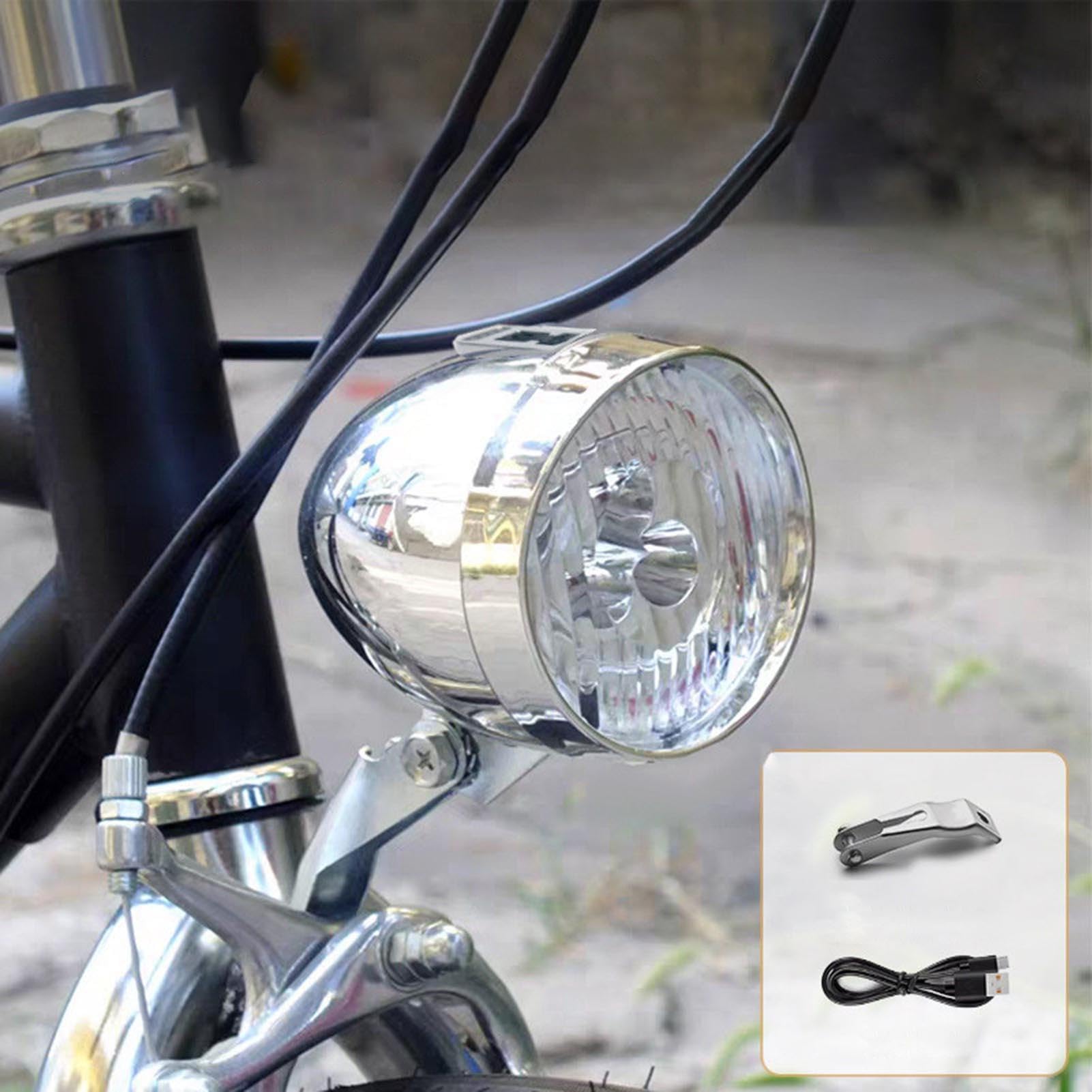 Faro Anteriore Per Bicicletta Ricaricabile LED - Impermeabile, Regolabile, Ideale Per Ciclismo Notturno E Sicurezza In Strada