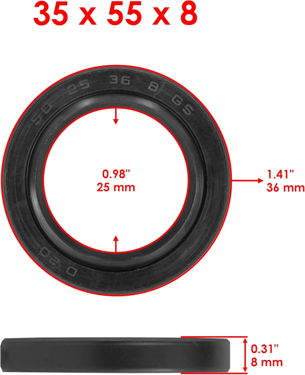 Caltric Steering Stem Bushing Bearing and Seal Kit Compatible with Yamaha Banshee 350 YFZ350 1988-2006