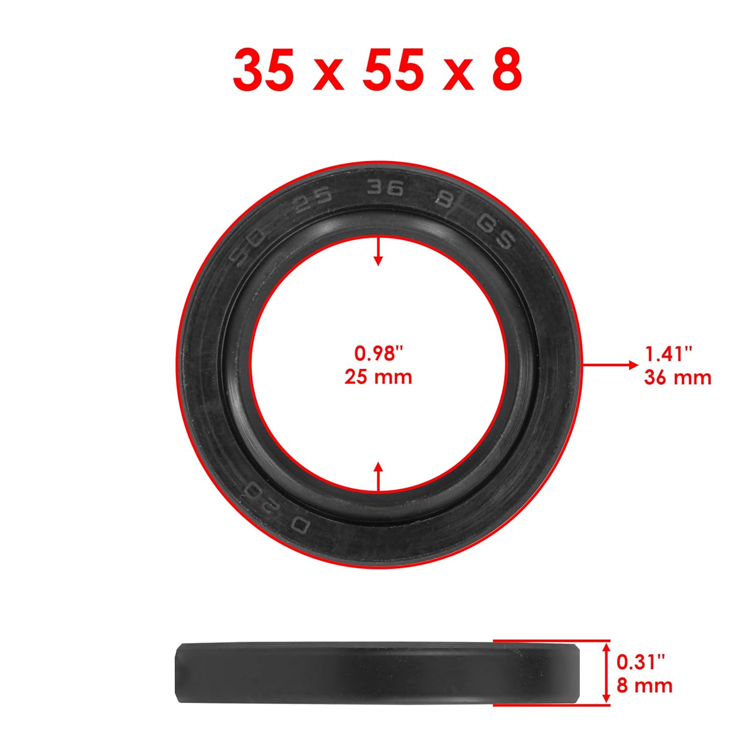Caltric Steering Stem Bushing Bearing and Seal Kit Compatible with Yamaha Grizzly 660 YFM660 2002 2003 2004-2008