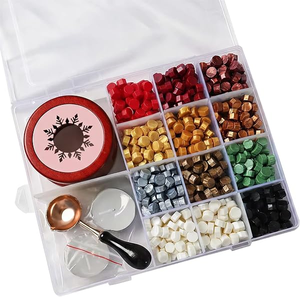 Wanheart Wachs-Set mit 12 Farben und Schmelzlöffel