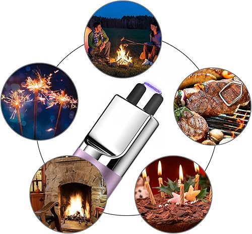 Miniatura 5 de REIDEA Encendedor de velas electrónico S4 recargable por USB con bloqueo de seguridad, resistente al viento, disipador de calor rápido, interruptor