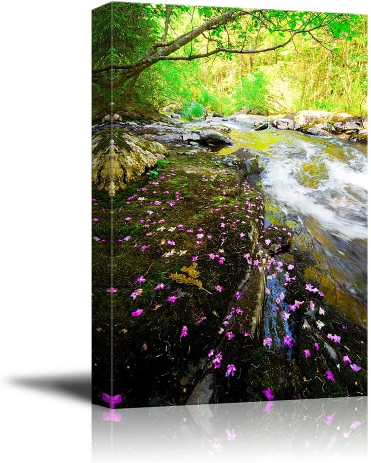 Canvas Prints Wall Art - Beautiful Scenery/Landscape Colorful Flower Garden in Blossom | Modern Wall Decor/Home Decoration Stretched Gallery Canvas Wrap Giclee Print & Ready to Hang - 12" x 18"
