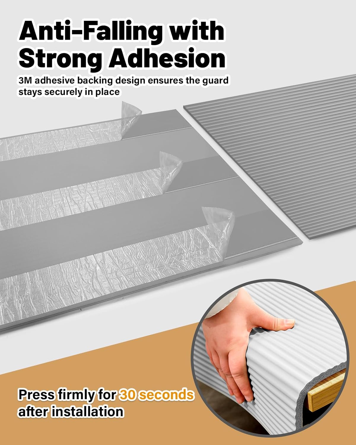 Fireplace Baby Proofing, Soft Seat Edge Cushion with Adhesive Backing, 78'' Foam Hearth Pad for Stone Brick Fire Place Bumper Protector for Toddlers Babies Child, Gray