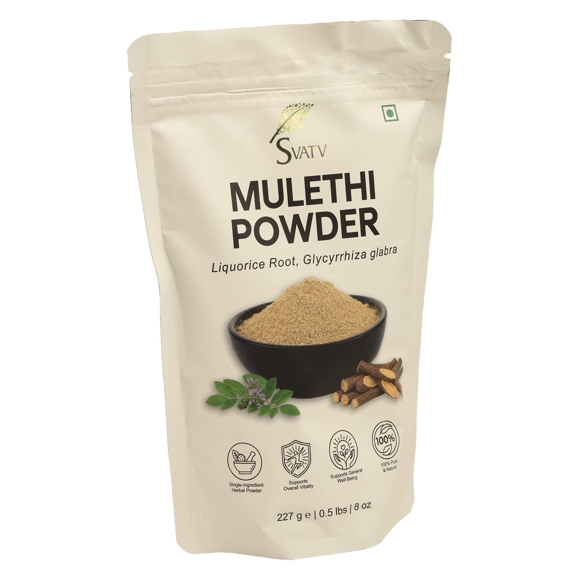 Liquirizia in polvere | Pure Glycyrrhiza glabra | Mulethi | Yashtimadhu - Dimensioni - 227 g, mezzo chilo, 8 once