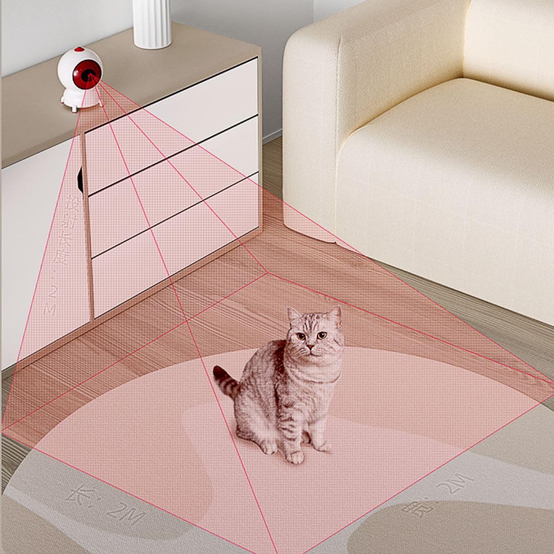 Belson DU-TC02 Jouet interactif pour chats | Laser infrarouge avec contrôle manuel | Connecté à votre smartphone via App | Mode de jeu automatique