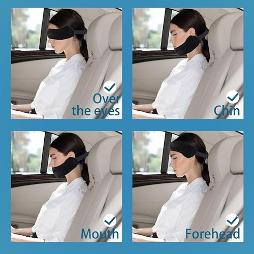 Miniatura 5 de FEELIKEY Correa de cabeza de gel refrescante para viajes la almohada de cuello de viaje evita que la cabeza se balancee - Correas para la cabeza del