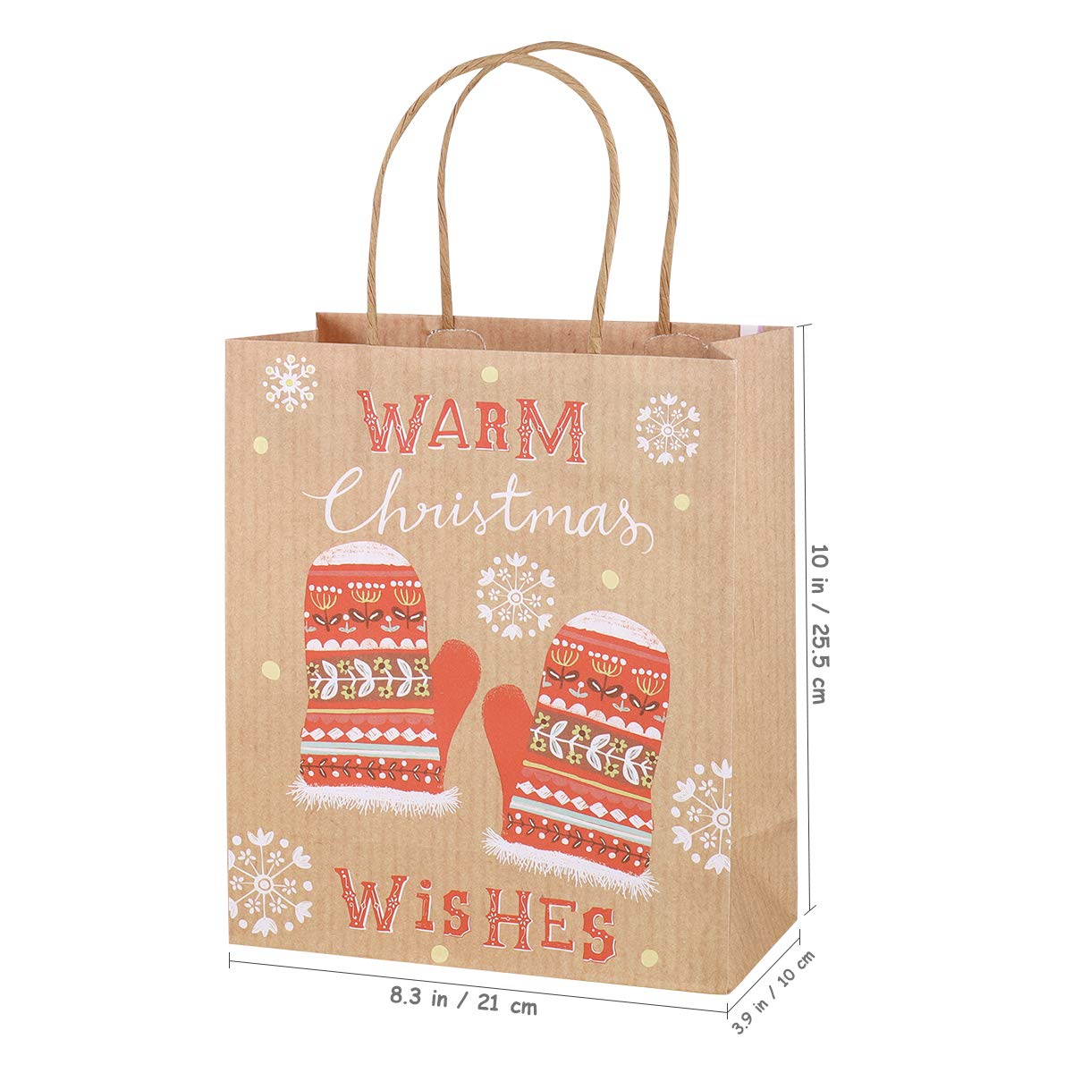 Healifty Geschenktüten Weihnachts Süßigkeiten Schokolade Kekse Partytüten 12 Stück 23x18x10cm (zufällige Muster)