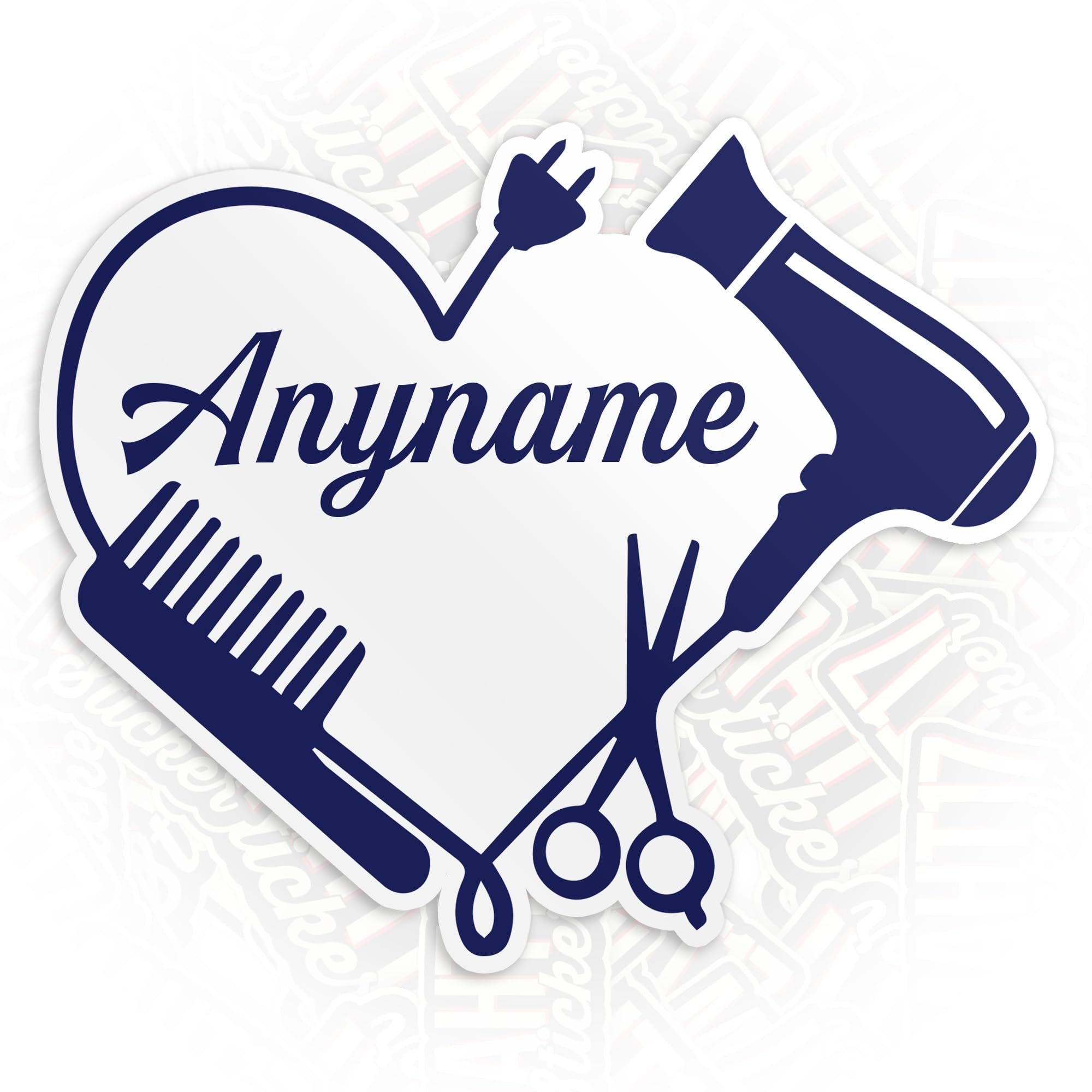 Custom Hairdresser Sticker Personalized Hairdresser Name Stickers Hair Salon Hair Stylists Waterproof Die-Cut Vinyl Sticker Decal for Kindle Laptop