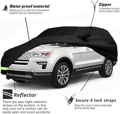 Miniatura 13 de Fundas impermeables para automóvil Jeep Grand Cherokee 2011-2021, fundas 190T, ajuste al cliente, correa 100% impermeable, resistente al viento