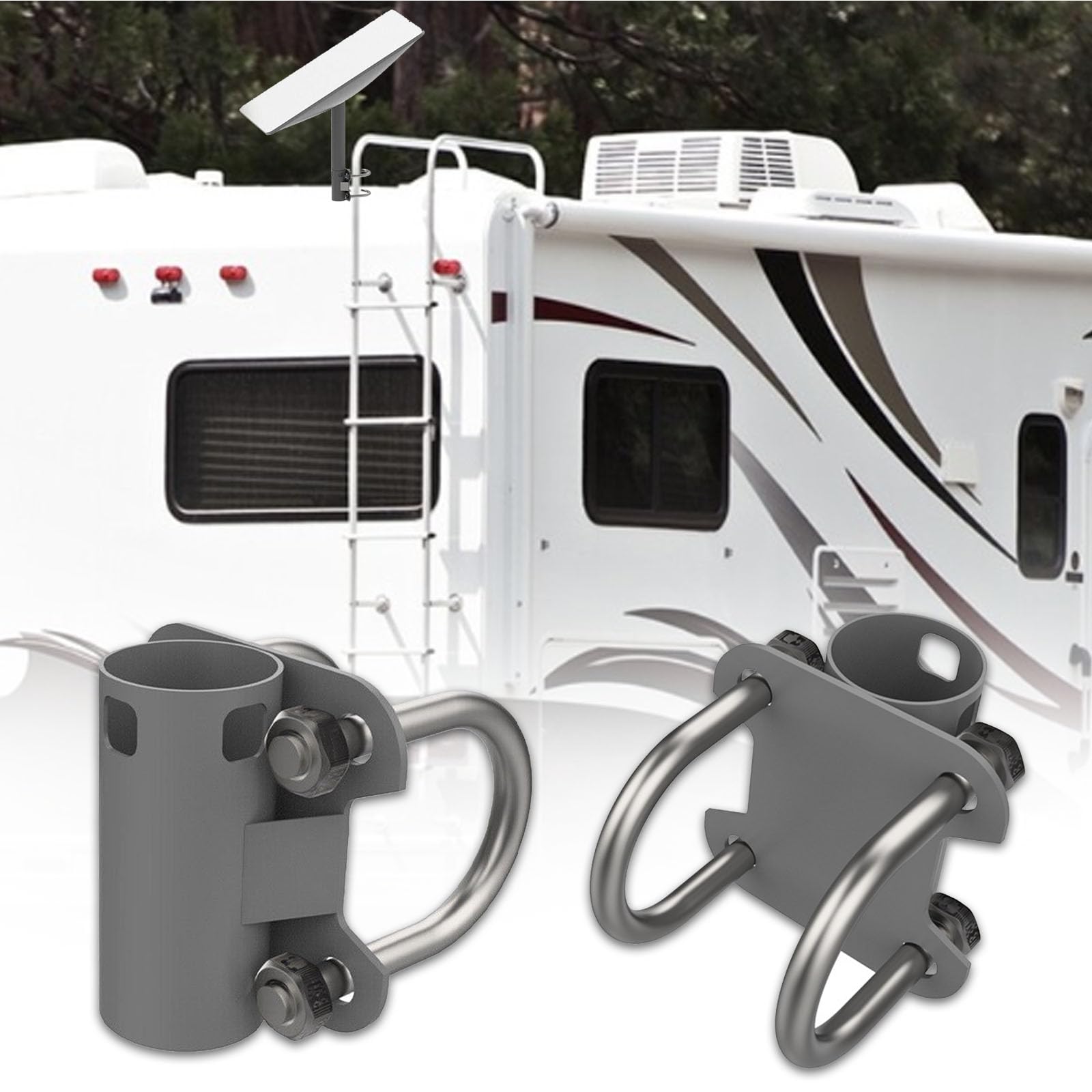 Support Antenne Starlink Universel – Mât Réglable 30-50 Mm Inox, Stable Pour Camping-Car, Bateau, Yacht