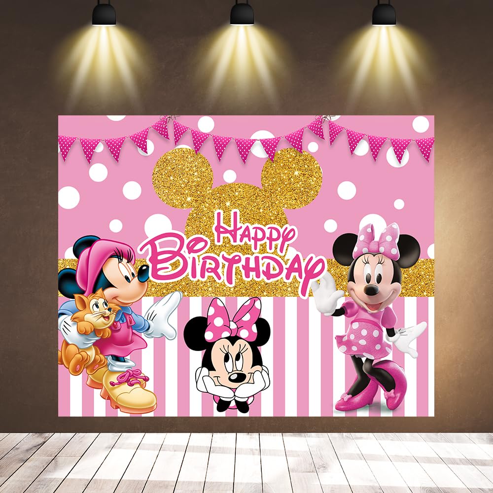 Dekor Spree Minnie Mouse Theme Happy Birthday Party Decoration Background/Backdrop- 4 Ft X 5t for Kids Theme Party (Pack of 1) (B0CQGM4926) Amazon Price History, Amazon Price Tracker