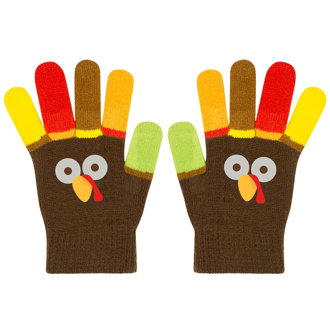 ChalkTalkSPORTS Run Now Gobble Later Running Turkey Gloves - Thanksgiving Turkey Trot Gear - Image 2