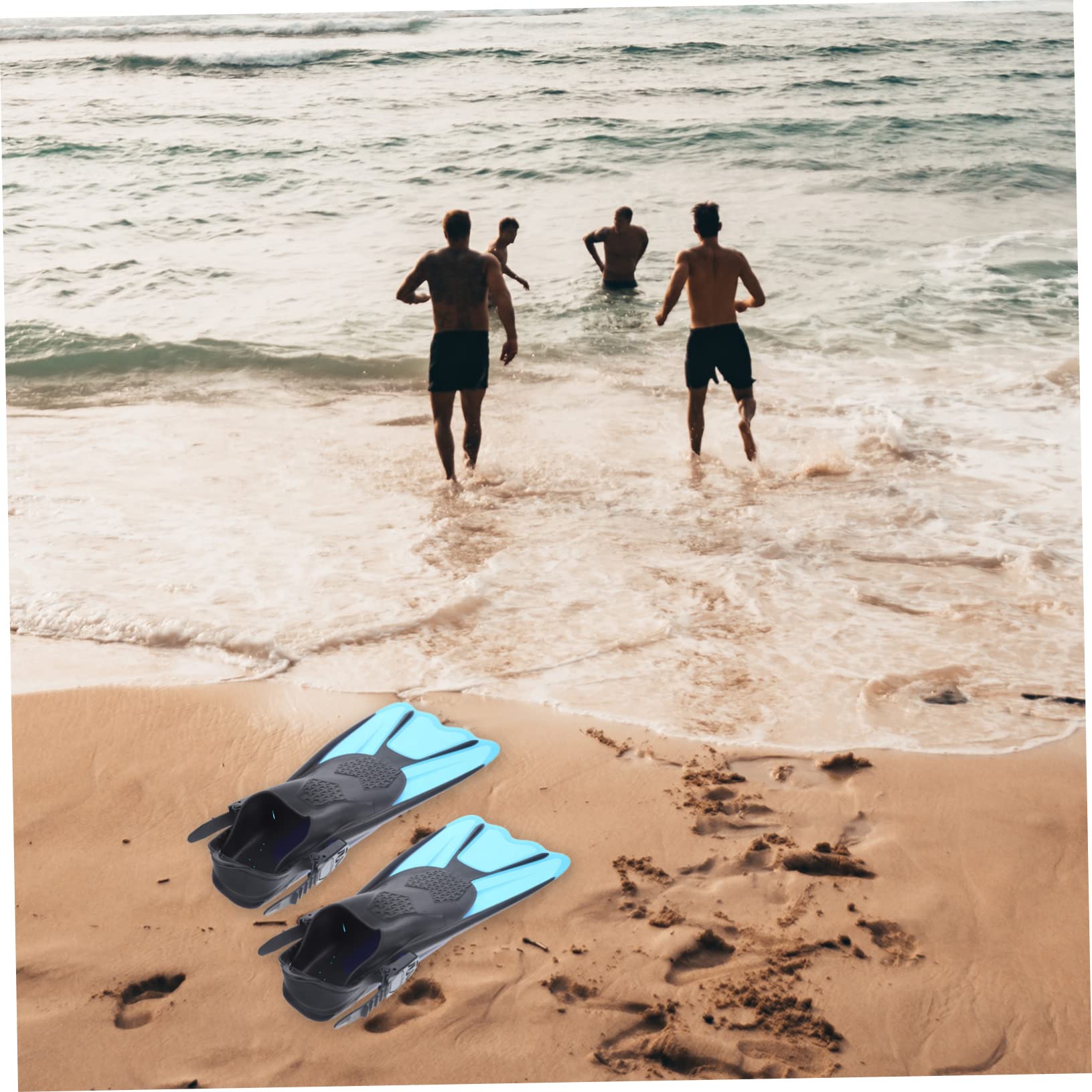 Abaodam 2pezzi Pinne da Snorkeling Tallone Aperto Pinne da Immersione per Allenamento Compatte e Portatili per Viaggiatori e Amanti del Mare