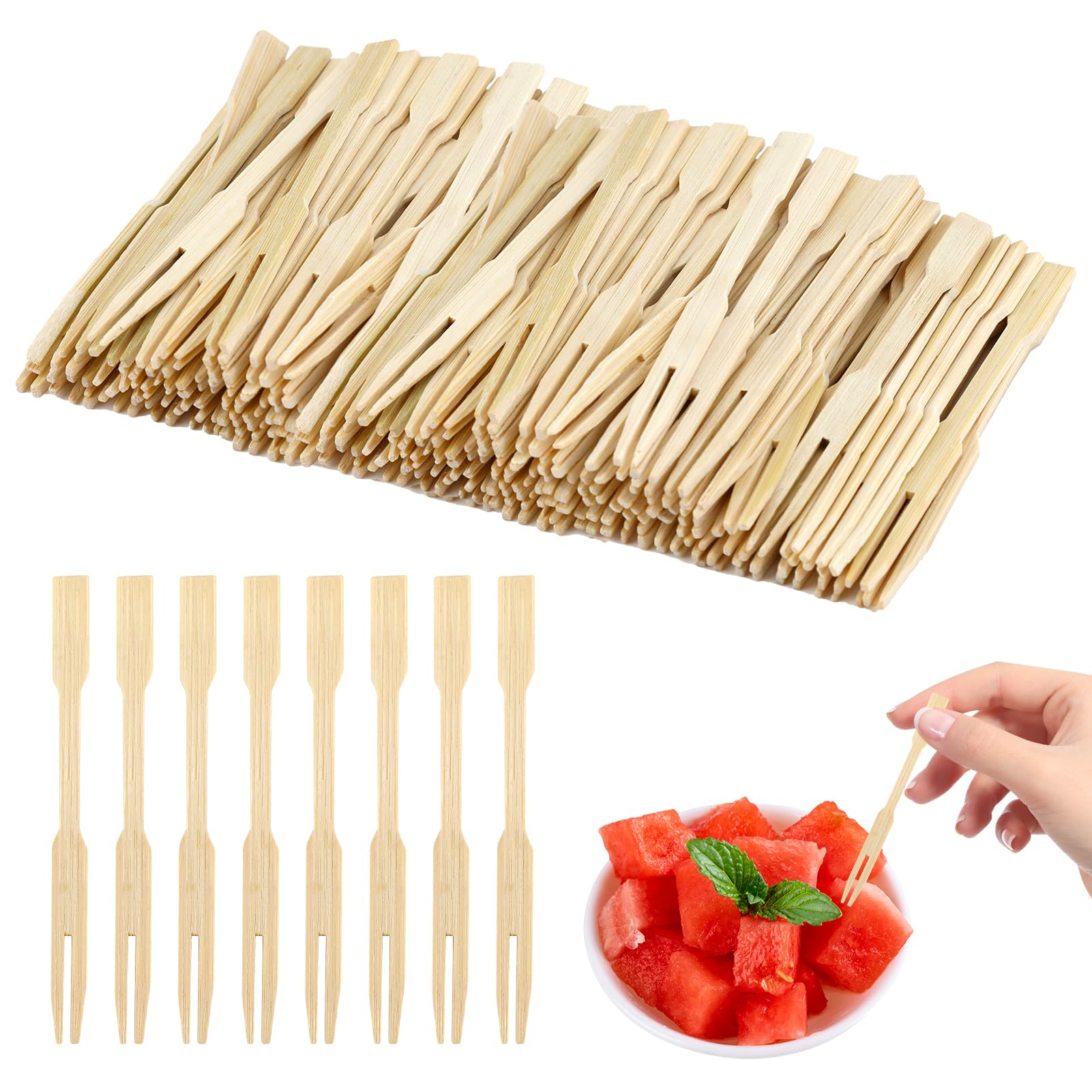 200 Piques Apéritifs En Bambou Jetables - Pic à Fruits, Cocktail, Pour Fêtes Et Buffets