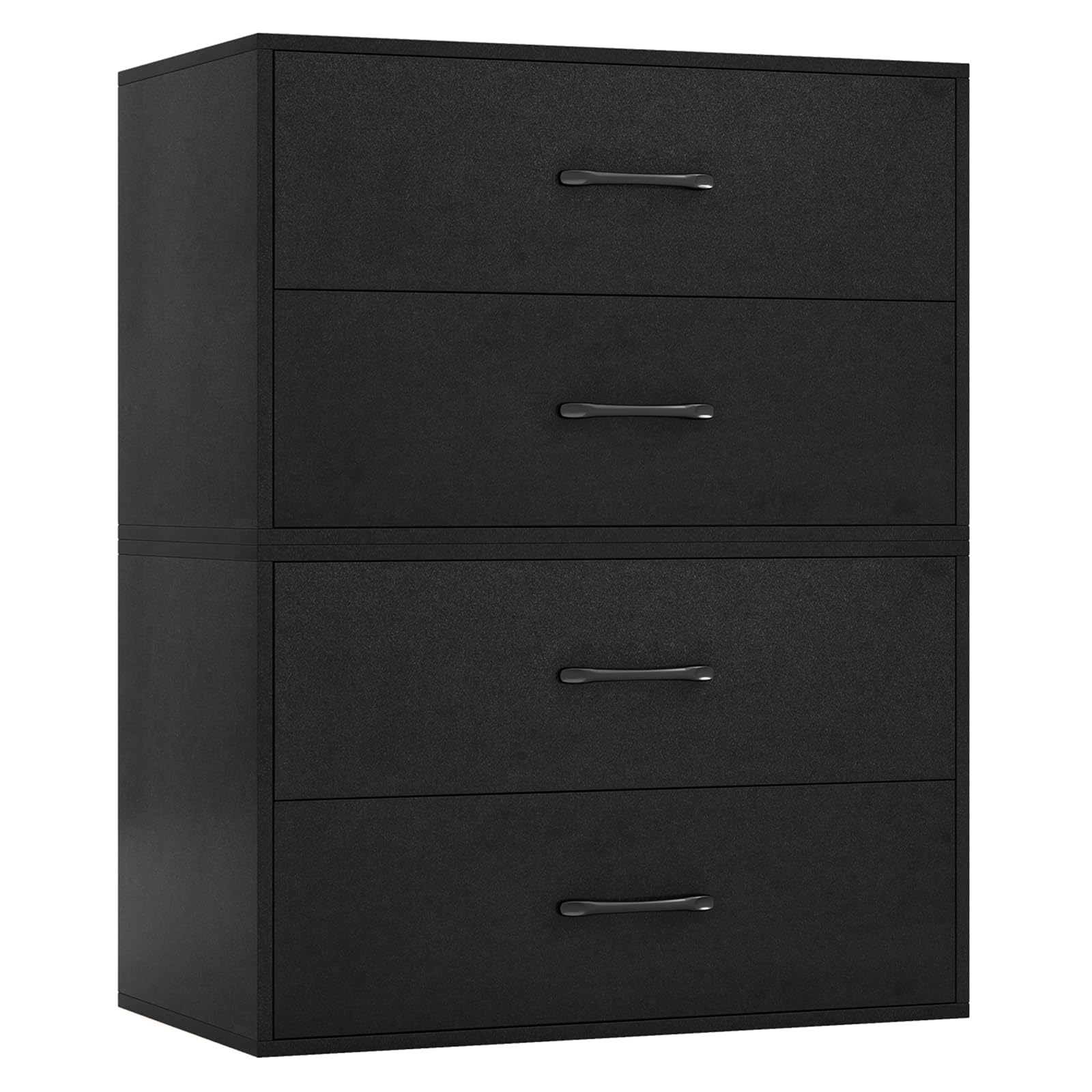 Giantex Stackable Drawers for Closet, 2-Drawer Short Dresser, Multi-Purpose Storage Cube with Anti-Scratch Pads, Anti-Tipping Devices, Storage Cabinet