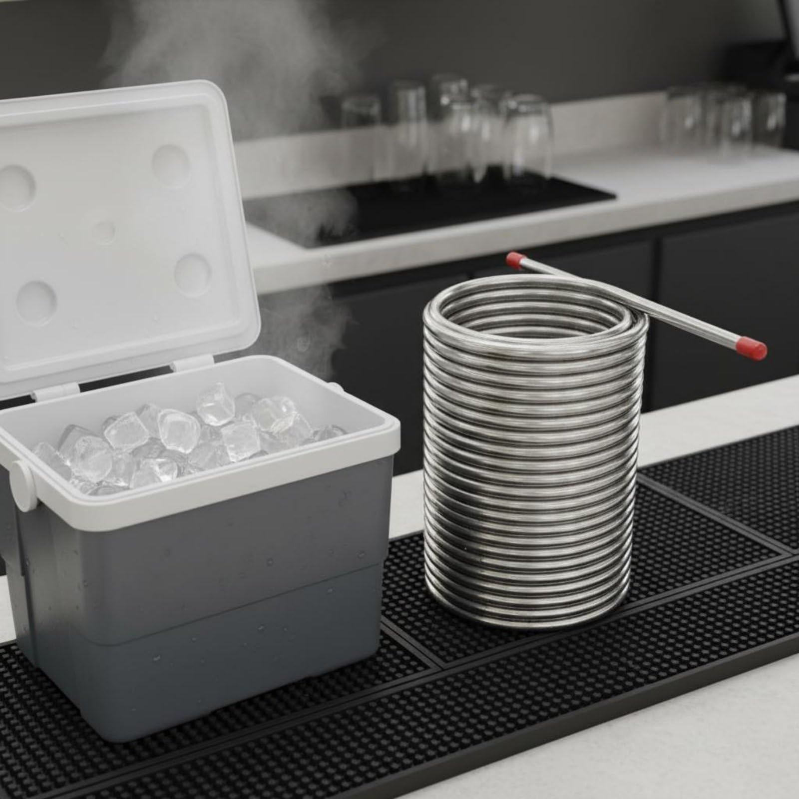 para Enfriamiento de Bebidas Tubo de Acero Inoxidable de Refrigeración Equipo para Enfriar Cerveza Función de Transferencia de Eficiente Adecuada para Restaurantes Servicio de Bebidas