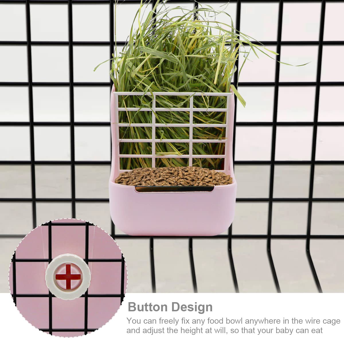 Litewoo Rabbit Hay Feeder Food Bowl Feeding Rack for Small Animal Guinea Pig Chinchilla Bunny Cage Accessories - image 3