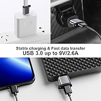 Vista 7 de Adaptador USB C hembra a USB macho, paquete de 6, adaptador USB tipo A a tipo C para iPhone 17, 16, 15, 13, MacBook Pro, laptop, iPad, AirPods y más