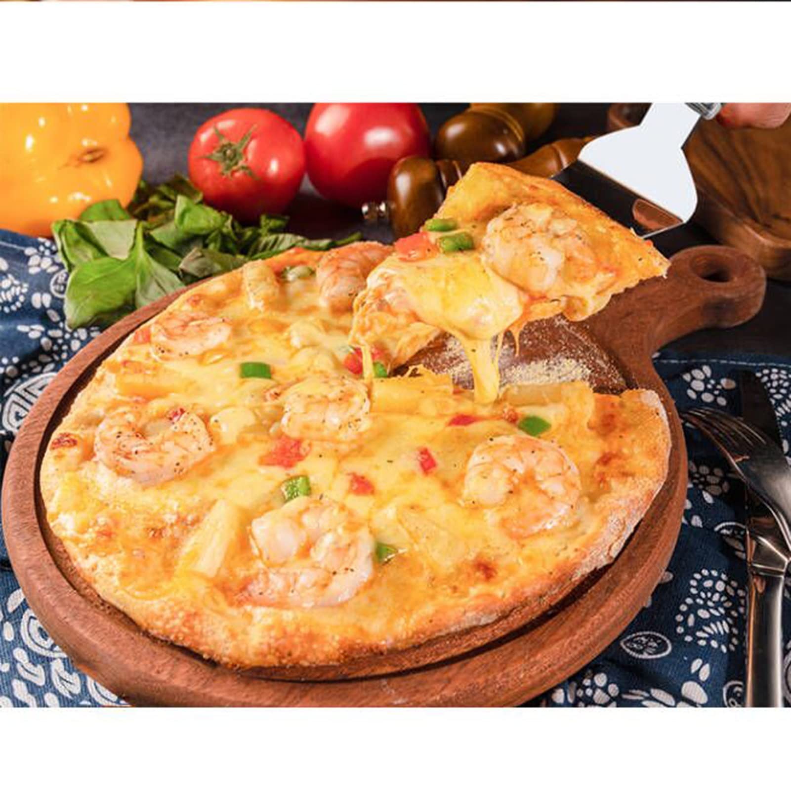AKAZI Triangles Baking Tools Pizzaschneider Schaufel, Pfannkuchenwender aus Edelstahl, für Kuchen, Dessert, Torte, Wandmontage, einfach zu bedienen und zu reinigen