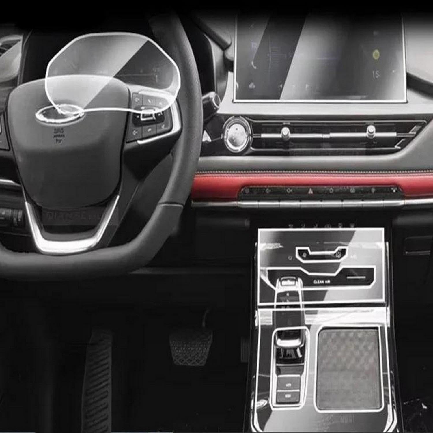 Przekładnia samochodowa panel powietrza ekran nawigacji GPS Chery TIGGO 4 Pro Wewnętrzna folia ochronna TPU 2022-2024