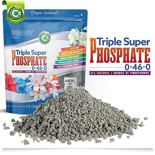 Fertilizante triple súper fosfato 0-46-0 fabricado en Estados Unidos - Potenciador de floración - TSP alimento vegetal de fósforo puro para plantas