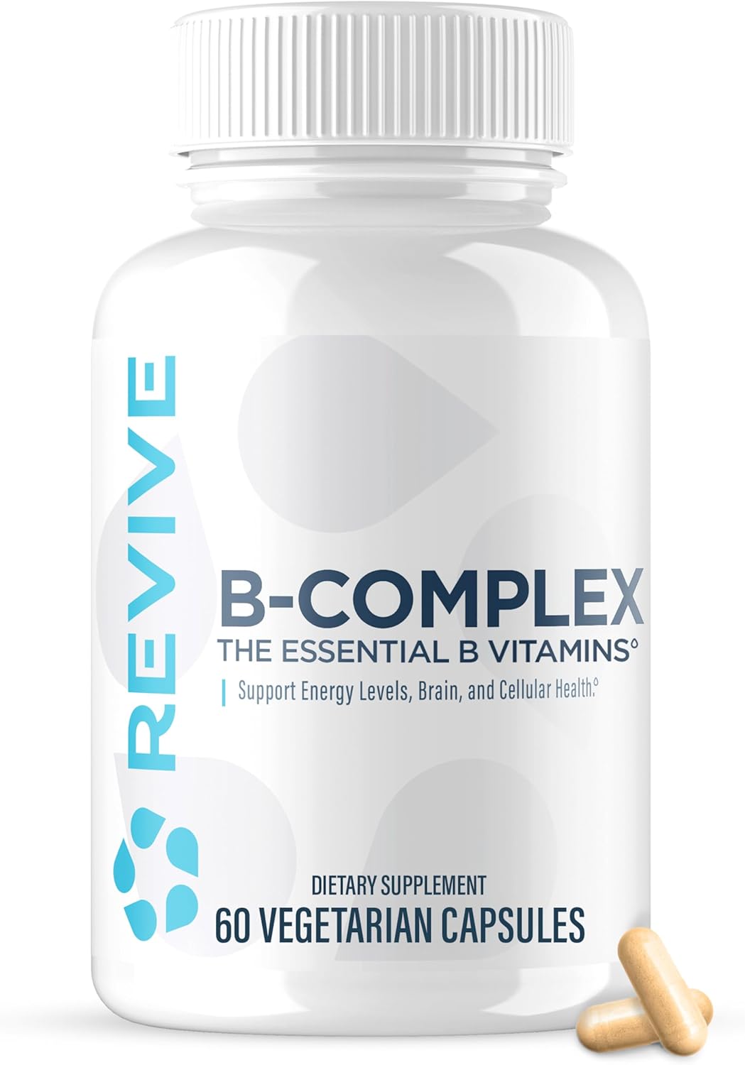 Revive MD Vitamin B Complex Capsules – Supports Heart Health & Immune System – B-Complex Vitamin Supplement for Women & Men – Vitamin B12 Complex Promotes Healthy Brain Function & Boosts Energy