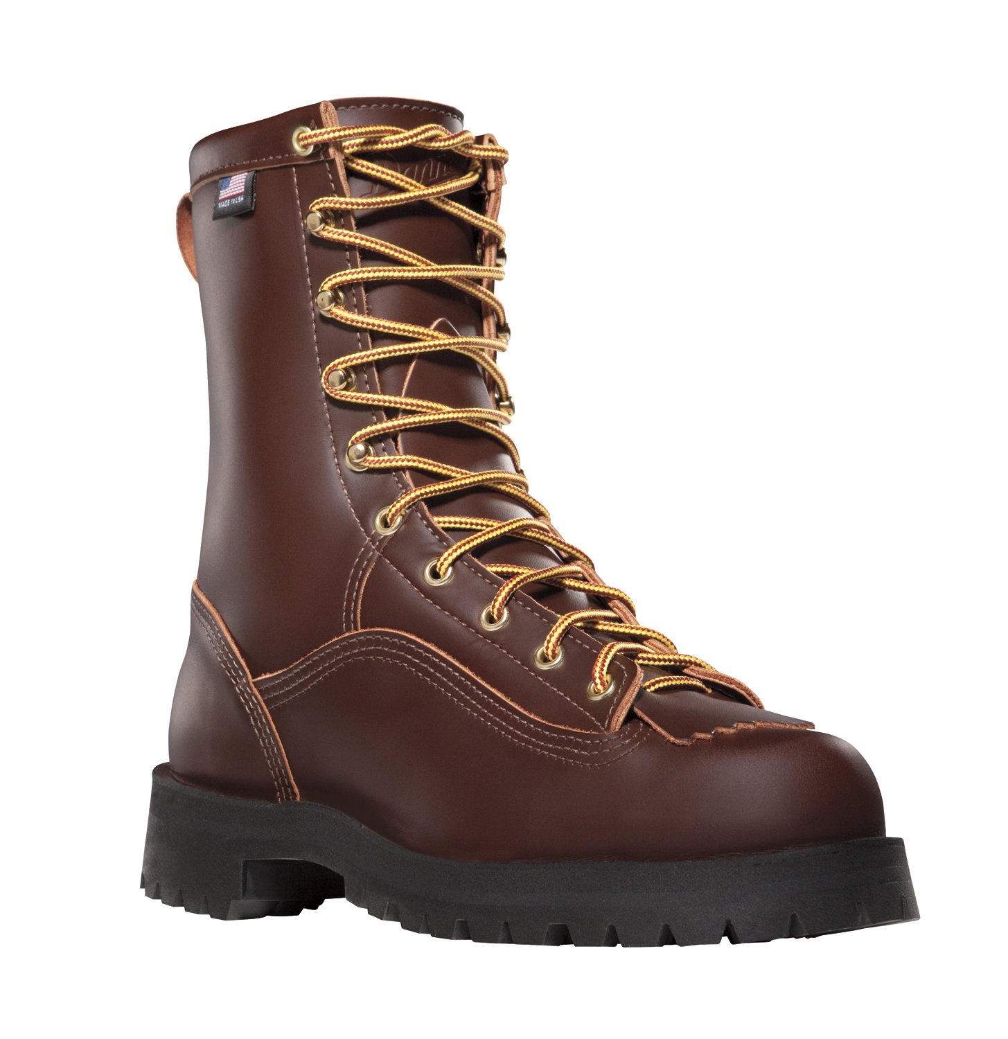Danner Rain Forest 8” Waterproof Work Boots for Men - Full-Grain Leather with Breathable Gore-Tex, Comfort Footbed & Traction Heel Outsole, EH Rated