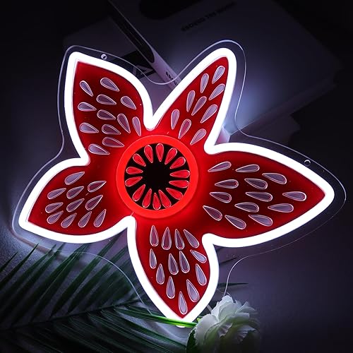 Miniatura 2 de Stranger Neon Thngs Letrero  Demo'neon Gorgon and 'Demo' regulable alimentado por USB para dormitorio, sala de juegos y decoración de Halloween