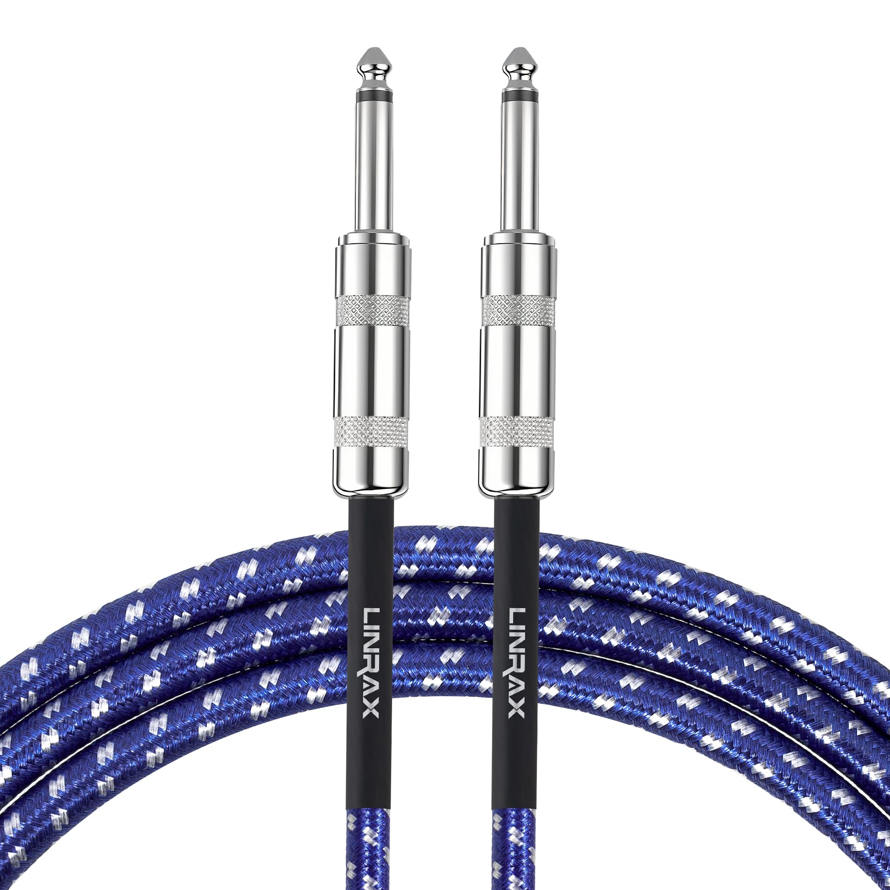 Cable De Guitarra 3 Metros, 6.35 Mm TS – Trenzado Con Kevlar, Blindaje Múltiple, Para Bajo, Amplificador, Teclado, Etc.